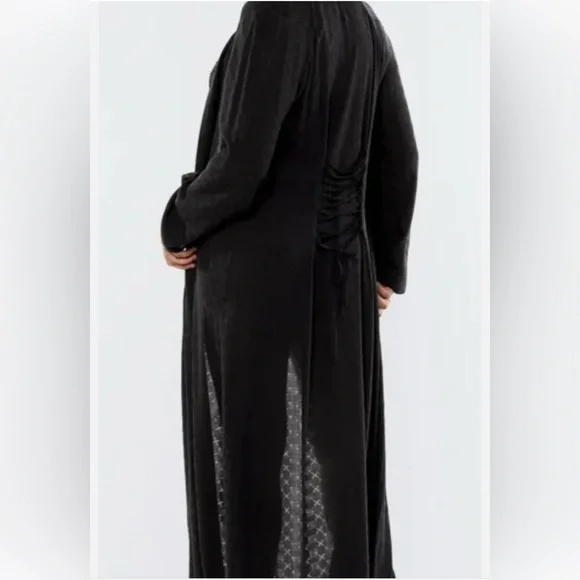 SavagexFenty Woven Voile Monogram Sleep Long Robe - Picture 2 of 11